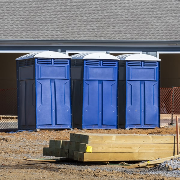 how can i report damages or issues with the porta potties during my rental period in Brownlee Park